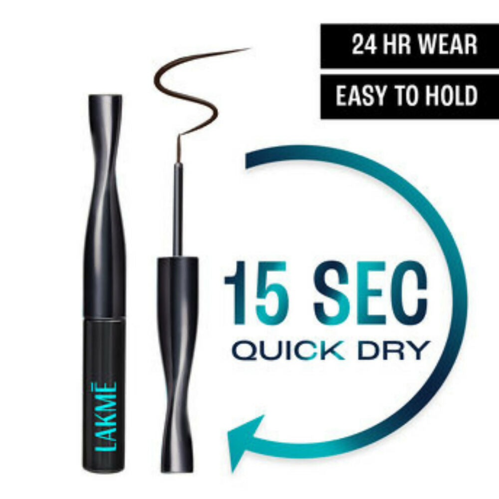 Lakme 9 To 5 Eyeconic Liquid Eyeliner - Deep Brown