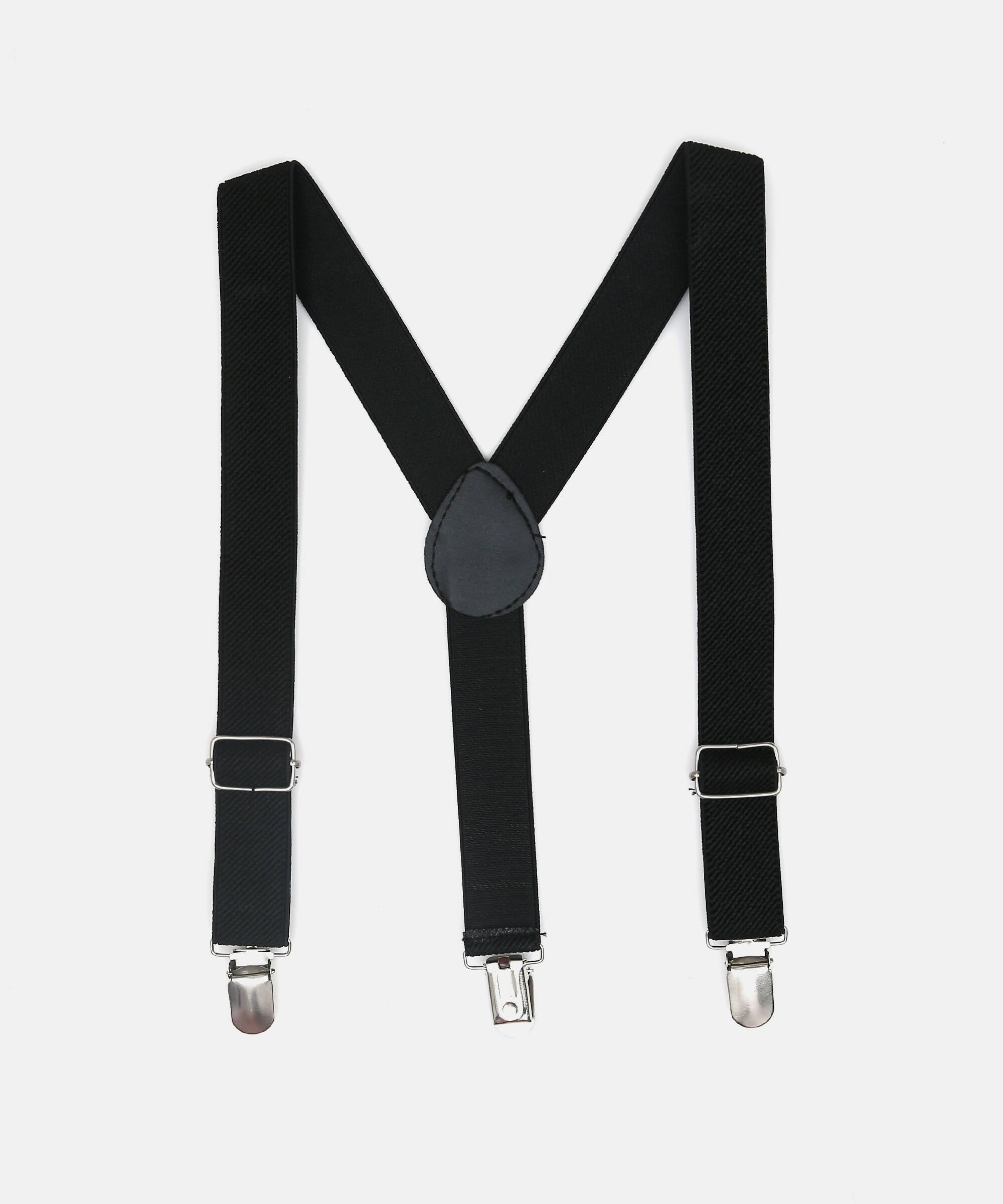 Manet Boys Solid Suspenders - Black
