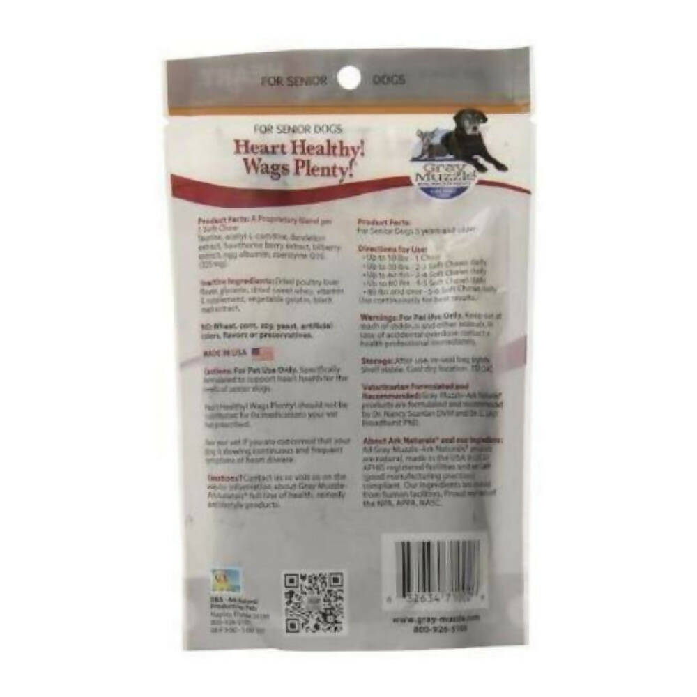 Ark Naturals Healthy Heart Supplement Soft Chews For Senior Dogs