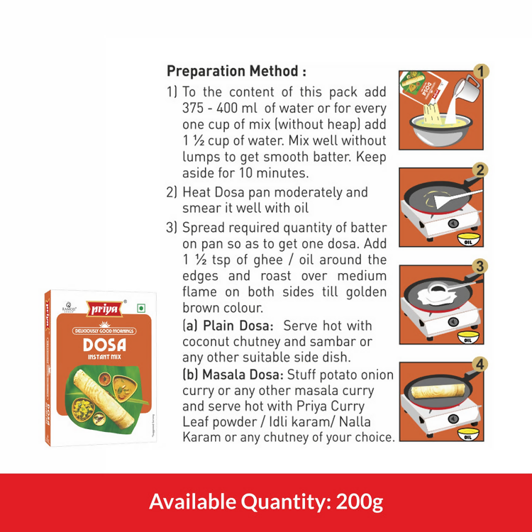 Priya Instant Dosa Mix - Distacart