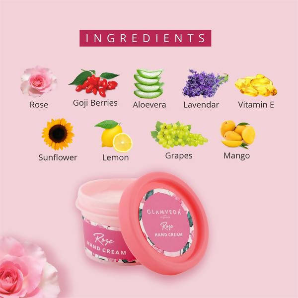 Glamveda Light Hydration Rose Hand Cream