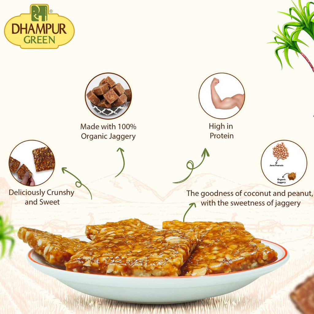 Dhampur Green Peanut Chikki - Distacart