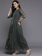 Ahalyaa Women's Traditional wear Kurta Set - Grey