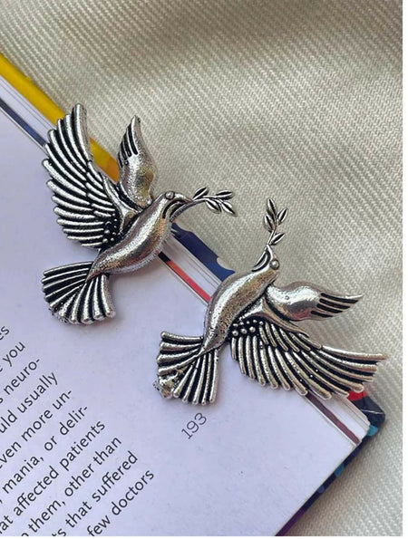 Joban Fashion Oxidized Flying Bird Shape Earring