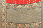 Vamika Red Printed Art Silk Saree