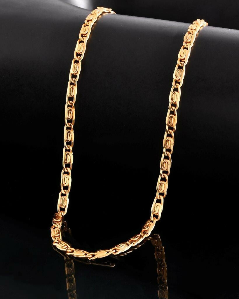 VOJ Gold-Polished Statement Chain