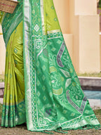 Shree Shyam Fashion Light Green Pochampally Silk Saree - Distacart