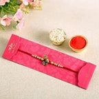 Divine Lord Krishna Pearl Rakhi & Kaju Roll Box - Distacart