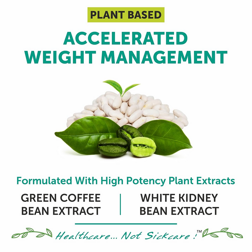 Bliss Welness Green Coffee Bean Extract White Kidney Bean Extract Capsules - Distacart