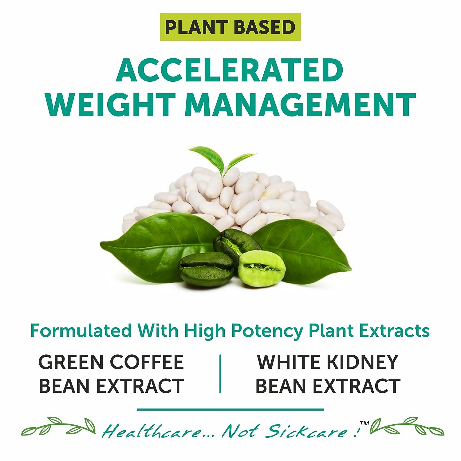 Bliss Welness Green Coffee Bean Extract White Kidney Bean Extract Capsules - Distacart