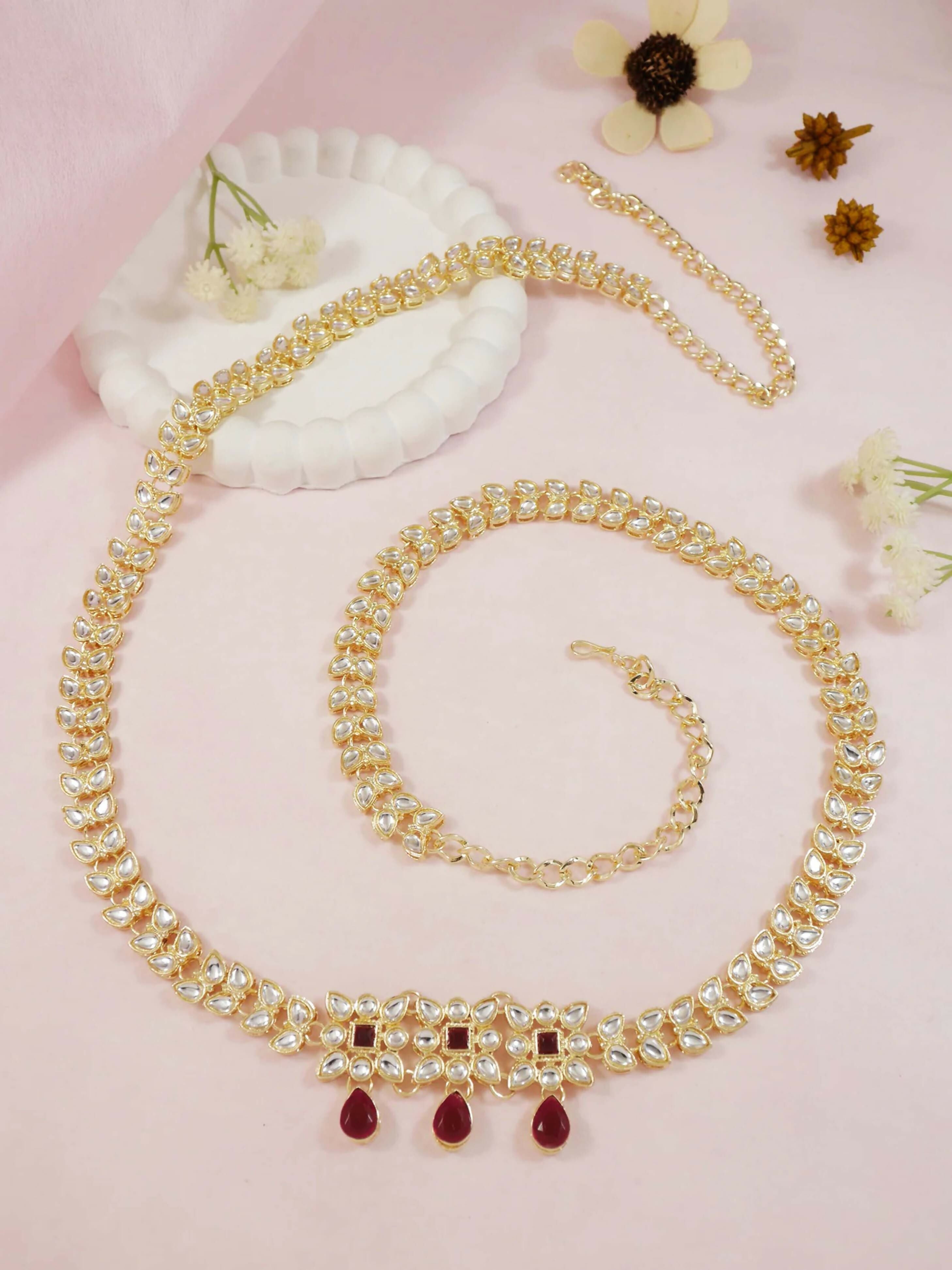 Joban Fashion Golden Zinc Alloy Waist Chain For Women