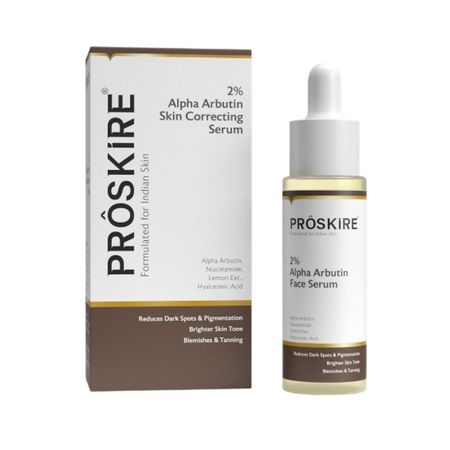 Proskire 2% Alpha Arbutin Skin Correcting Serum For Dark Spots Pigmentation & Tan Removal