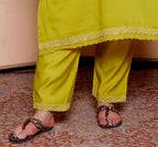 Miravan Womens Plus Size Muslin Yellow Kurta and Palazzo with Dupatta Set - Distacart