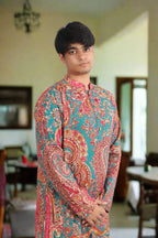 Souchii Men Pure Cotton Ethnic Motif Printed Straight Kurta