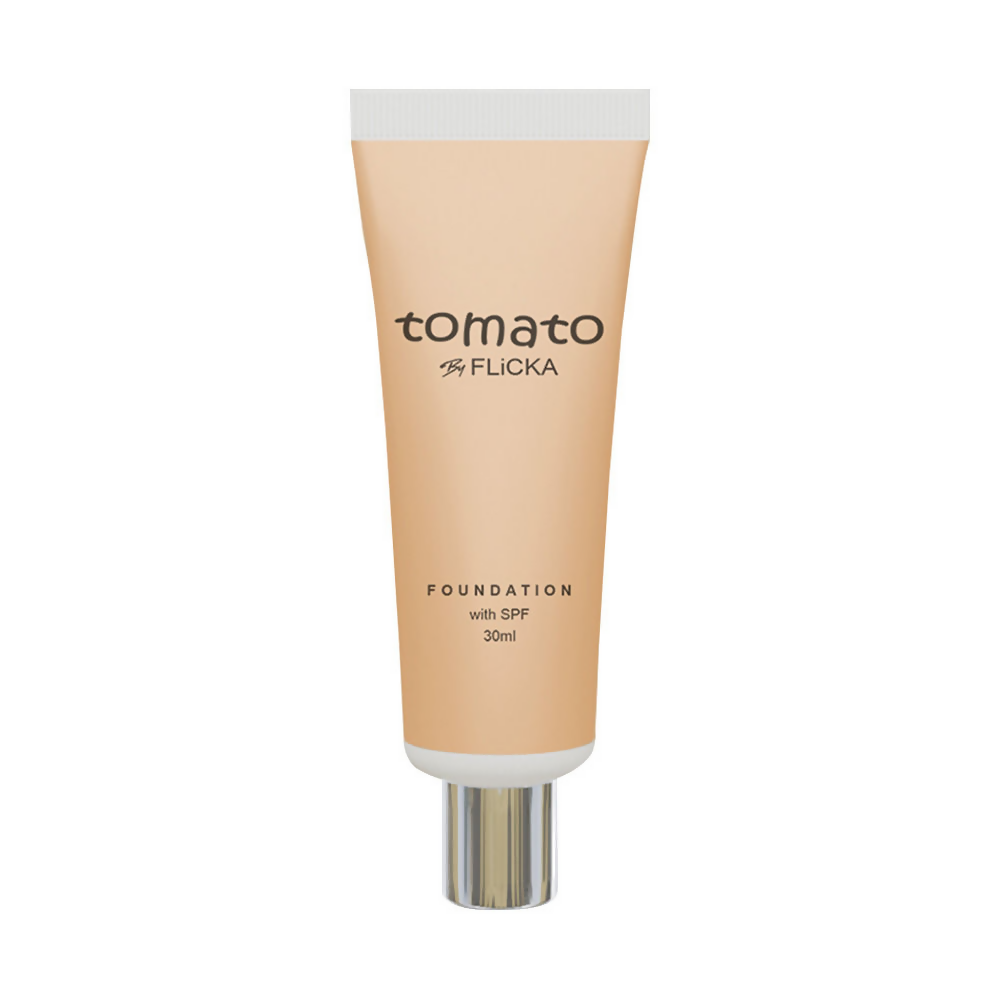 Flicka Cosmetics Tomato Liquid Foundation With Spf Long Lasting Lightweight All Skin Types - Ivory - Distacart