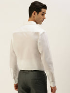 Ramraj Cotton Mens Full Sleeve White Shirt Plus Size - Minister Cotton