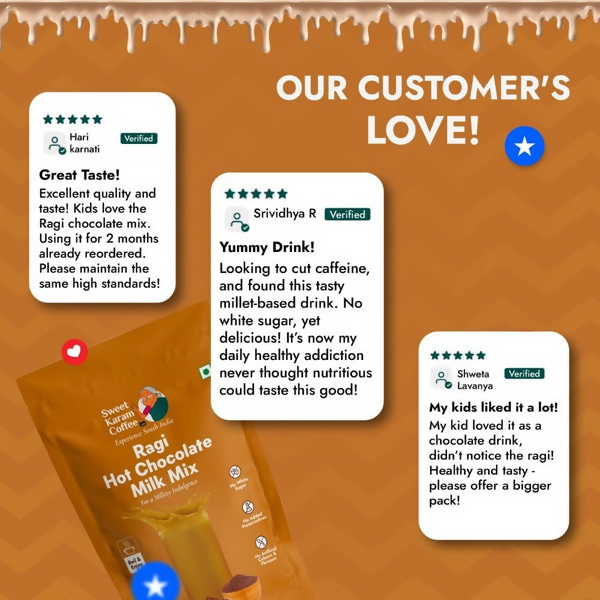 Sweet Karam Coffee Ragi Hot Chocolate Milk Mix - Distacart