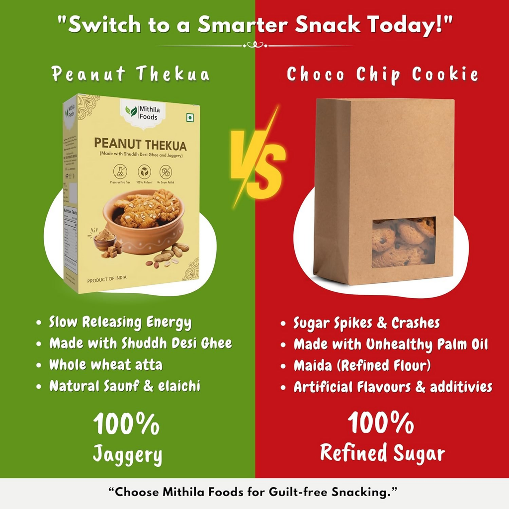 Mithila Foods Peanut Thekua Traditional Bihari Thekua With Peanuts Jaggery & Desi Ghee - Distacart