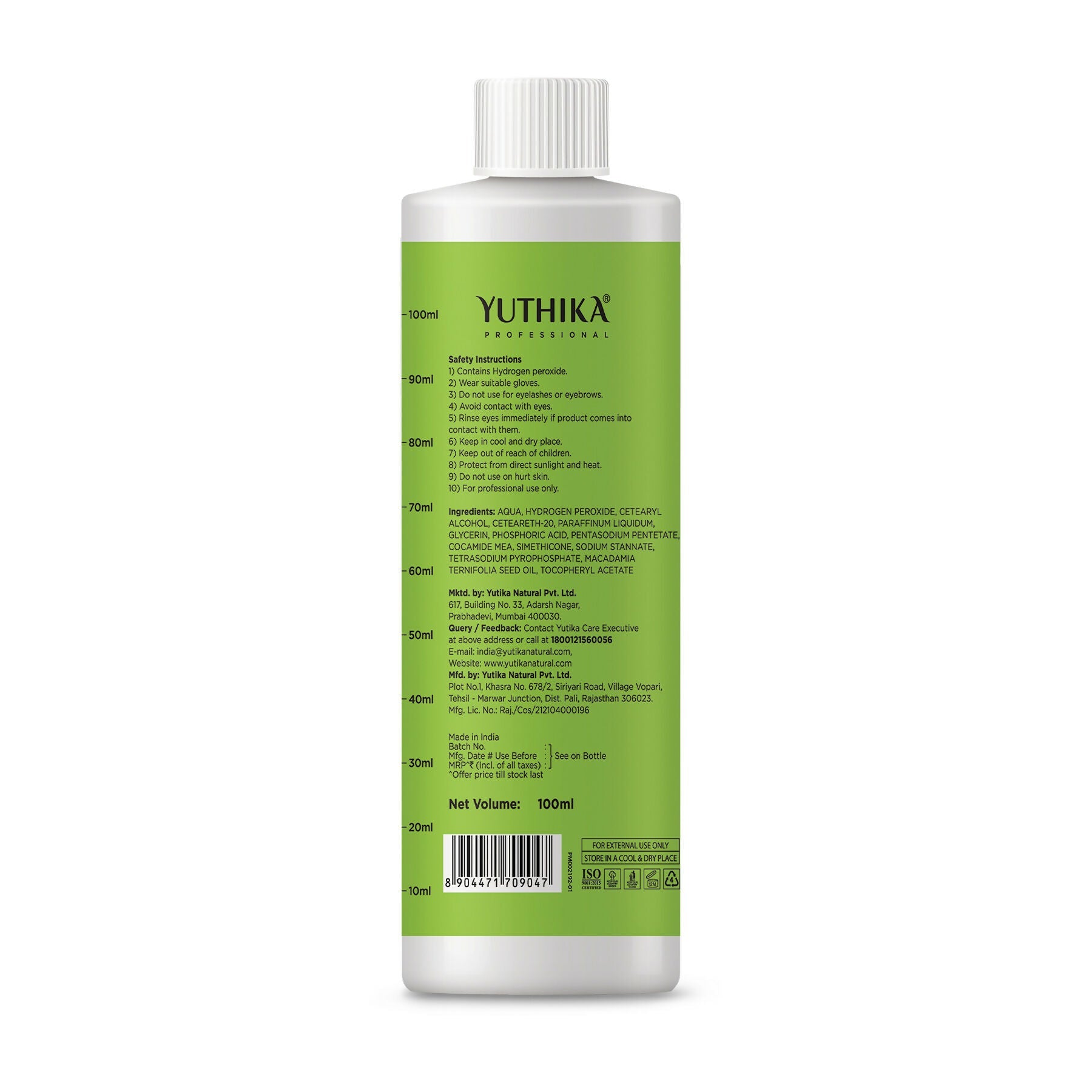 Yuthika Professional Hair Developer 40 Volume (12%) - Distacart