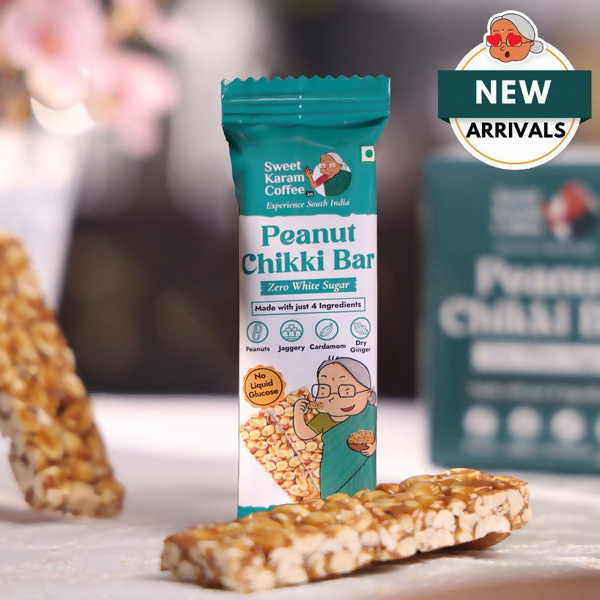 Sweet Karam Coffee Peanut Chikki Bar (Zero White Sugar) - Distacart