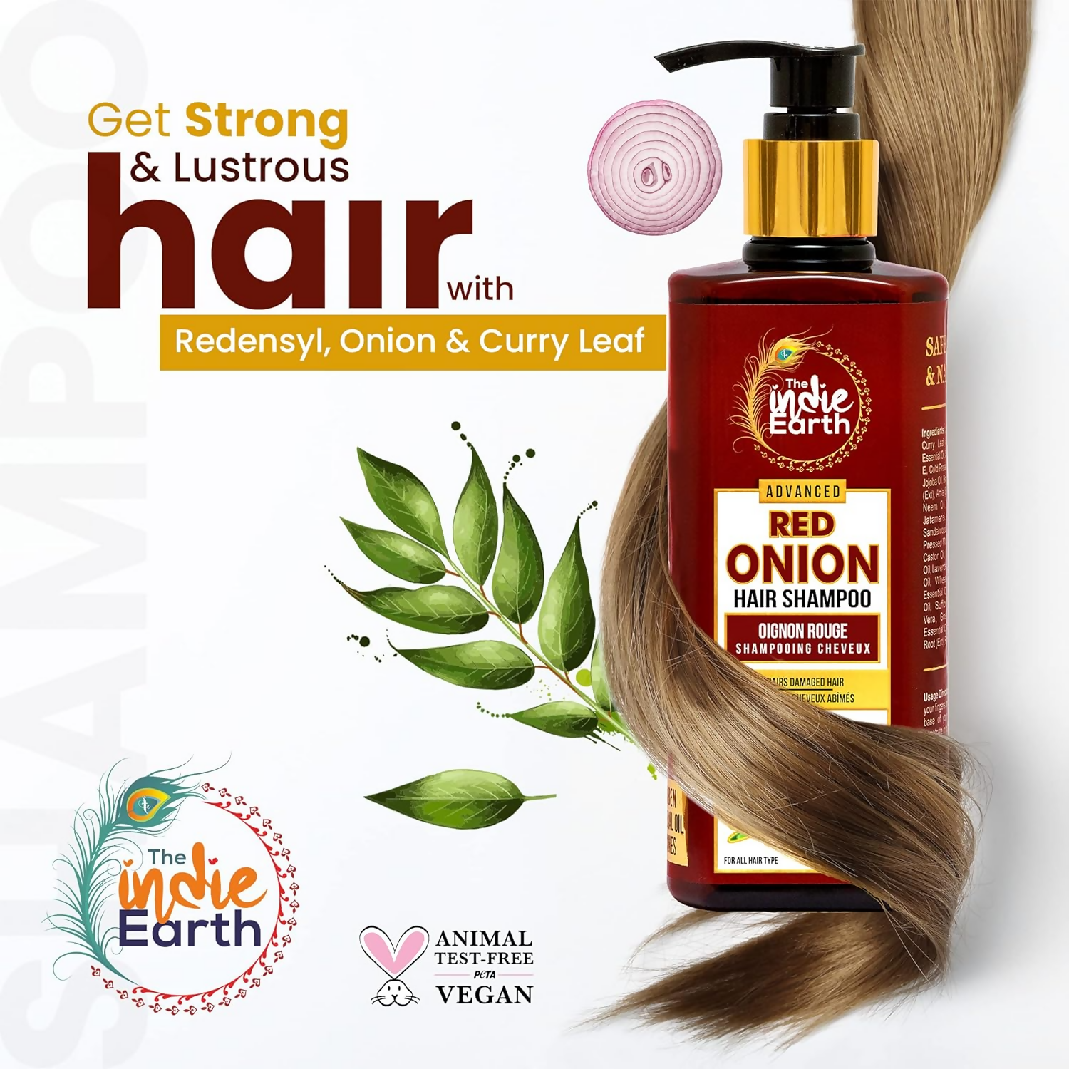 The Indie Earth Advanced Red Onion Hair Care Trio
