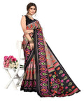 Vamika Black Printed Art Silk Saree