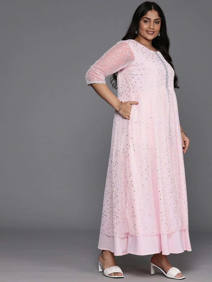 Ahalyaa Women's Traditional wear Ethnic Dress - Pink - Distacart