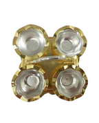 Puja N Pujari Kumkum Holder With Gold-Polished