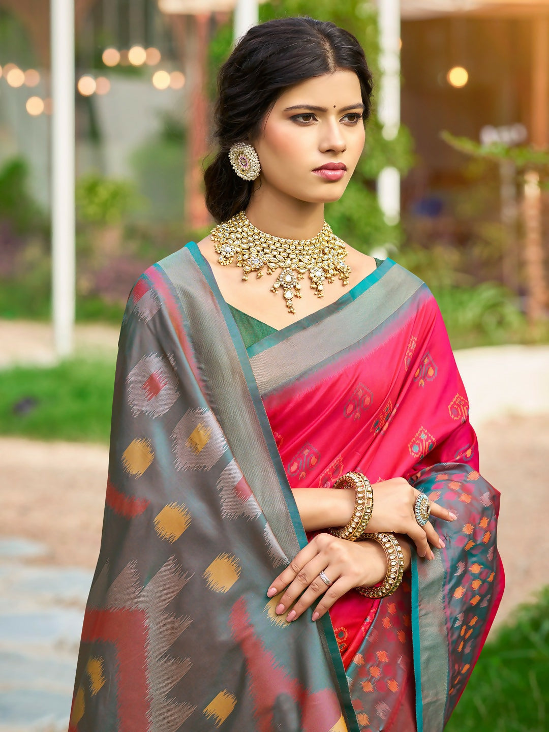 Shree Shyam Fashion Red Soft Silk Saree - Distacart