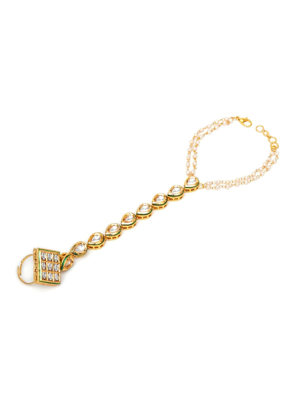 Kundan Hand Harness (gold) - Ruby Raang - Distacart