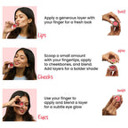 The Skin Story 100% Natural Lip Cheek Eye Tint Ayurvedic Hibiscus Moisturizing Glow - Pretty Pink