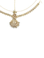 Women's Gold Plated Kundan Mathapatti Head Jewellery - Ruby Raang - Distacart