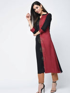 Aniyah Rayon Block Printed Double Color Straight Kurta (AN-112K)