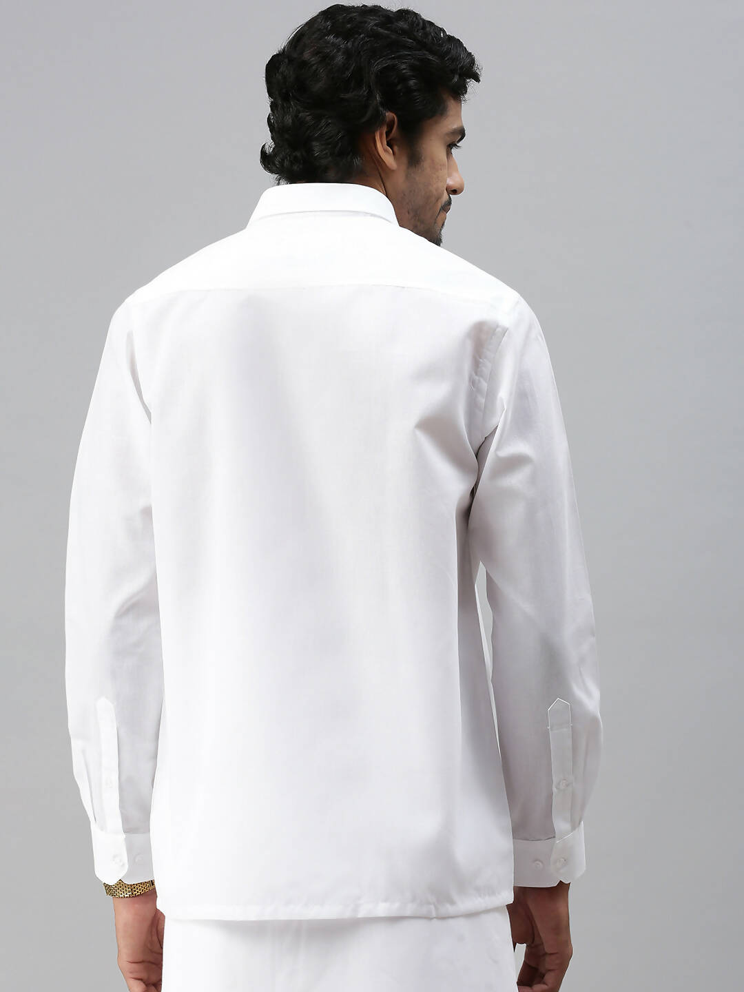 Ramraj Cotton Mens Full Sleeve Formal 100 % Cotton White Shirt