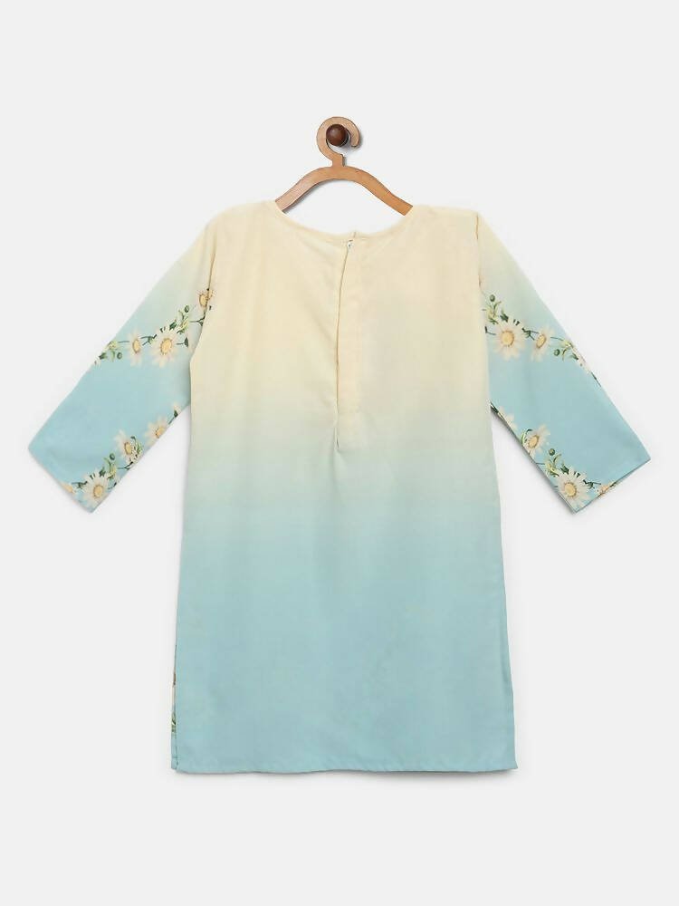 Ahalyaa Multi Crepe Printed Kids Kurta Sharara Sets With Dupatta For Girls