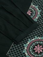 Green Rayon Yoke Embroidered A-line Top - Tarini