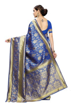 Vamika Banarasi Jaquard Blue Weaving Saree