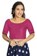 Aastha Fashion Women's Pink Art Silk Designer Party Wear Readymade Blouse
