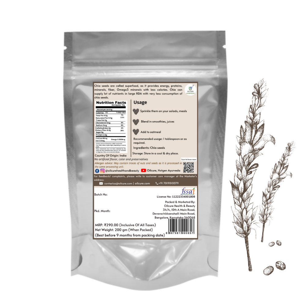 Nxtgen Ayurveda Chia Seeds Raw - Distacart