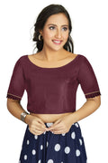 Aastha Fashion Women's Wine Art Silk Designer Party Wear Readymade Blouse