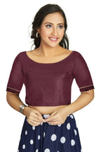 Aastha Fashion Women's Wine Art Silk Designer Party Wear Readymade Blouse