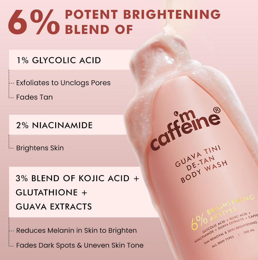 mCaffeine Guava Tini De-Tan Body Wash - Distacart