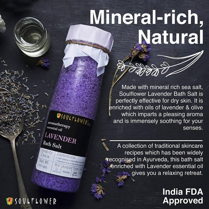 Soulflower Aromatherapy Essential Oil Lavender Bath Salt