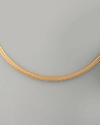 VOJ Gold-Polished Western Snake Hasli with Studs Earrings Set