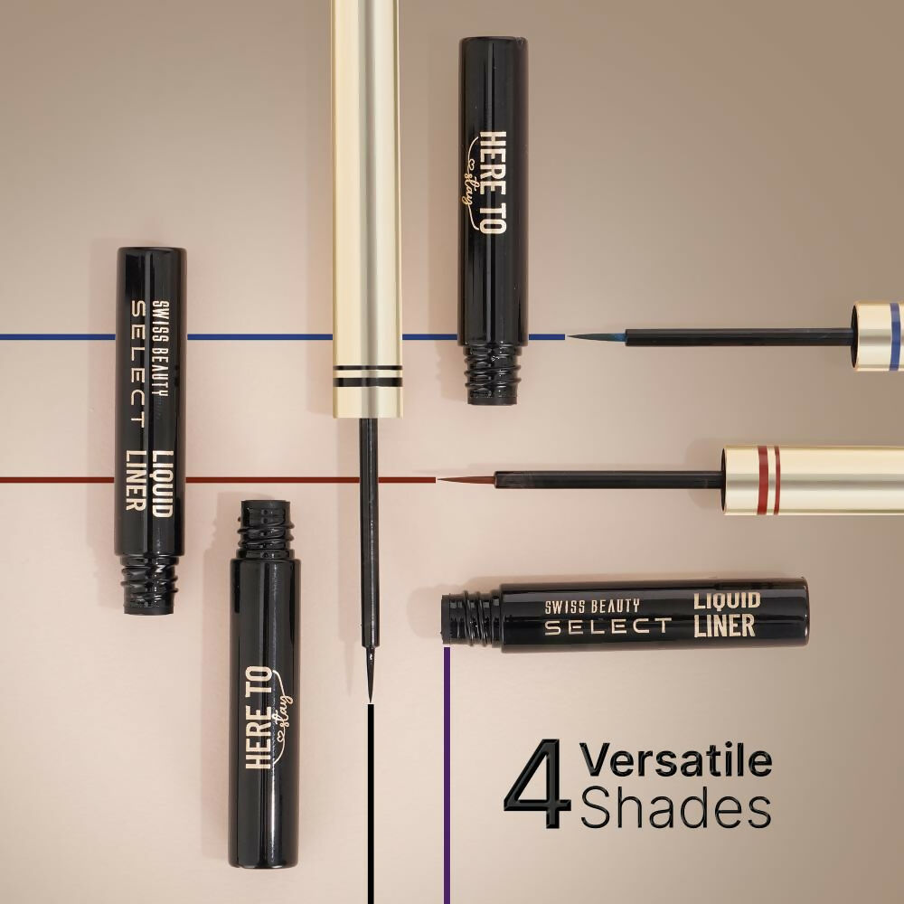 Swiss Beauty Select Here To Stay Liquid Liner, 3-Mood Brown
