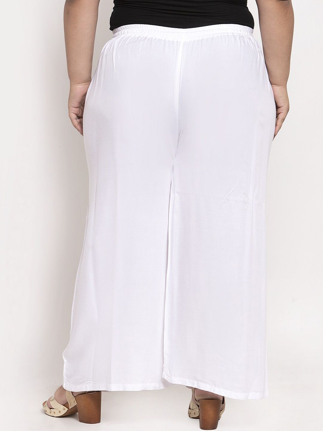 TAG 7 Women Plus Size Mid-Rise Wide Leg Palazzos