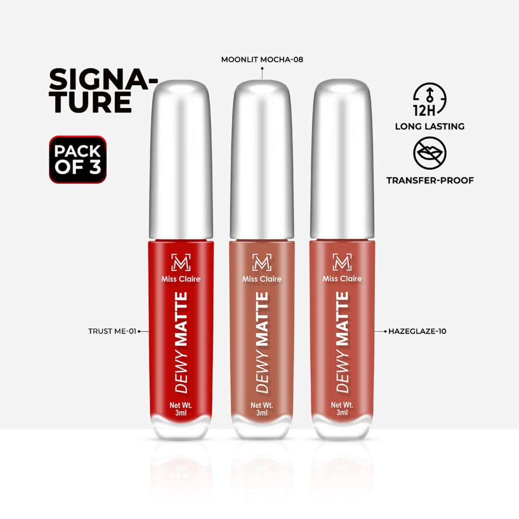 Miss Claire Dewy Matte Lip Combo Set - Signature