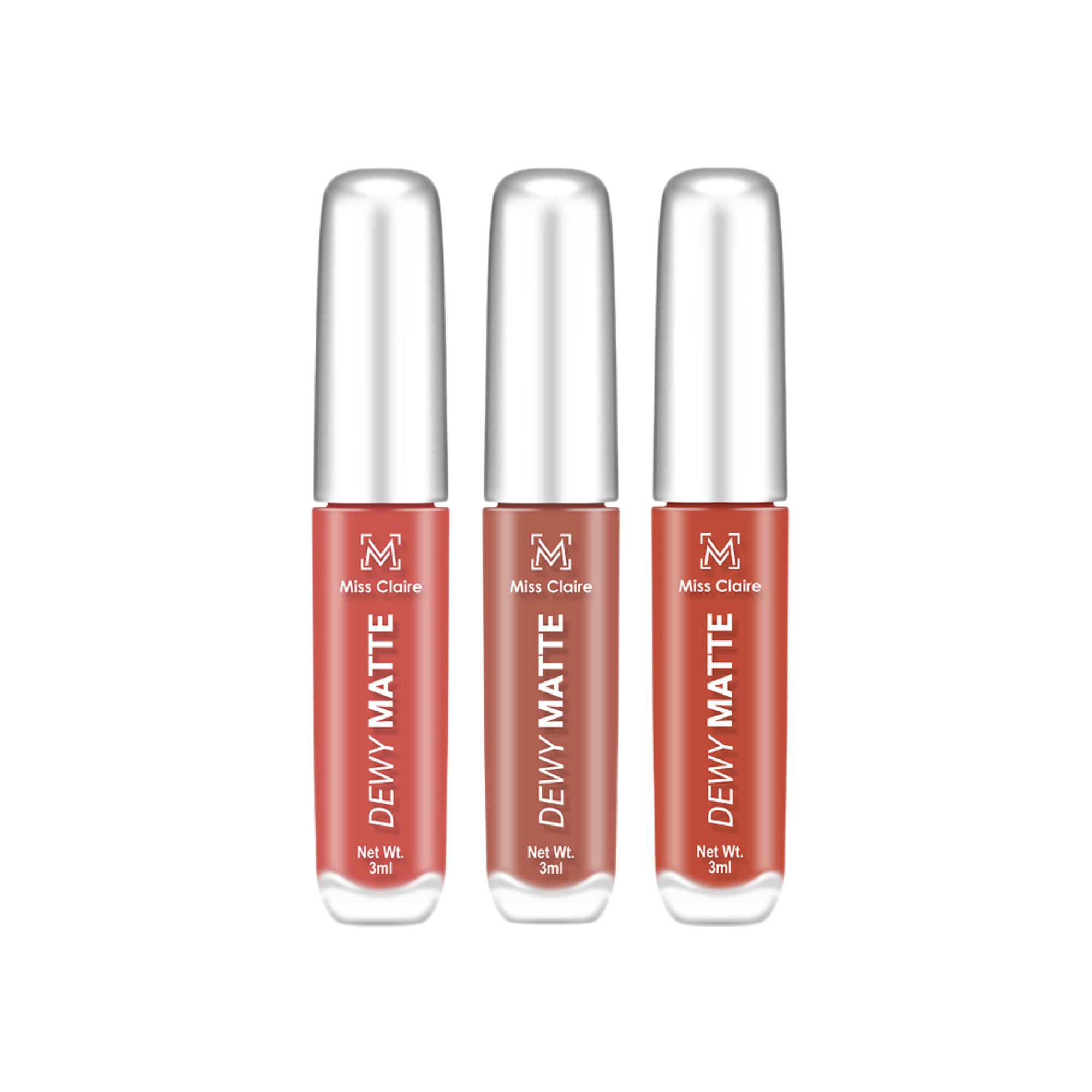 Miss Claire Dewy Matte Lip Combo Set - Classic Nude