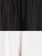 TAG 7 Women Pack Of 2 White & Black Solid Flared Palazzos
