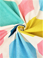 Home Sizzler Blue & Yellow Geometric 210 TC Single Bedsheet with 1 Pillow Covers - Distacart